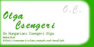 olga csengeri business card